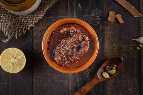 Spicy korramenu fish pickle from Manaruchulu
